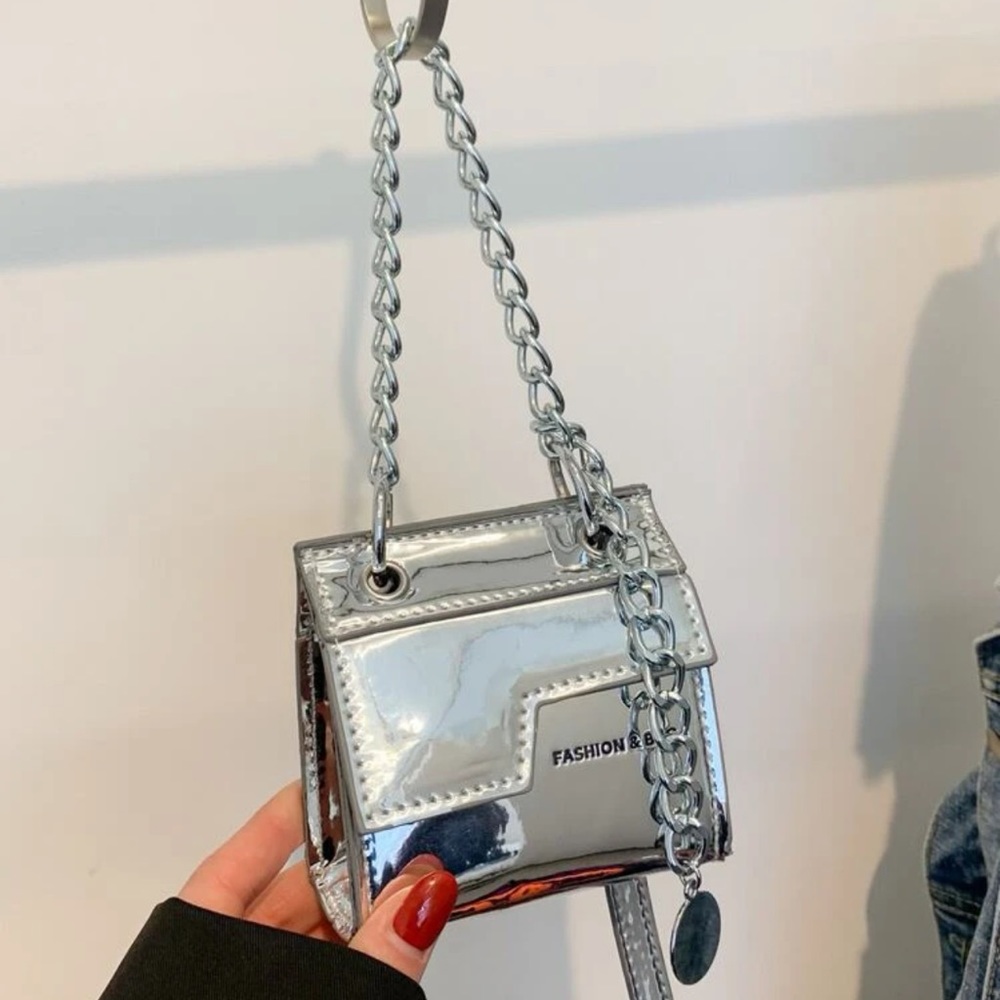 Silver mini bag